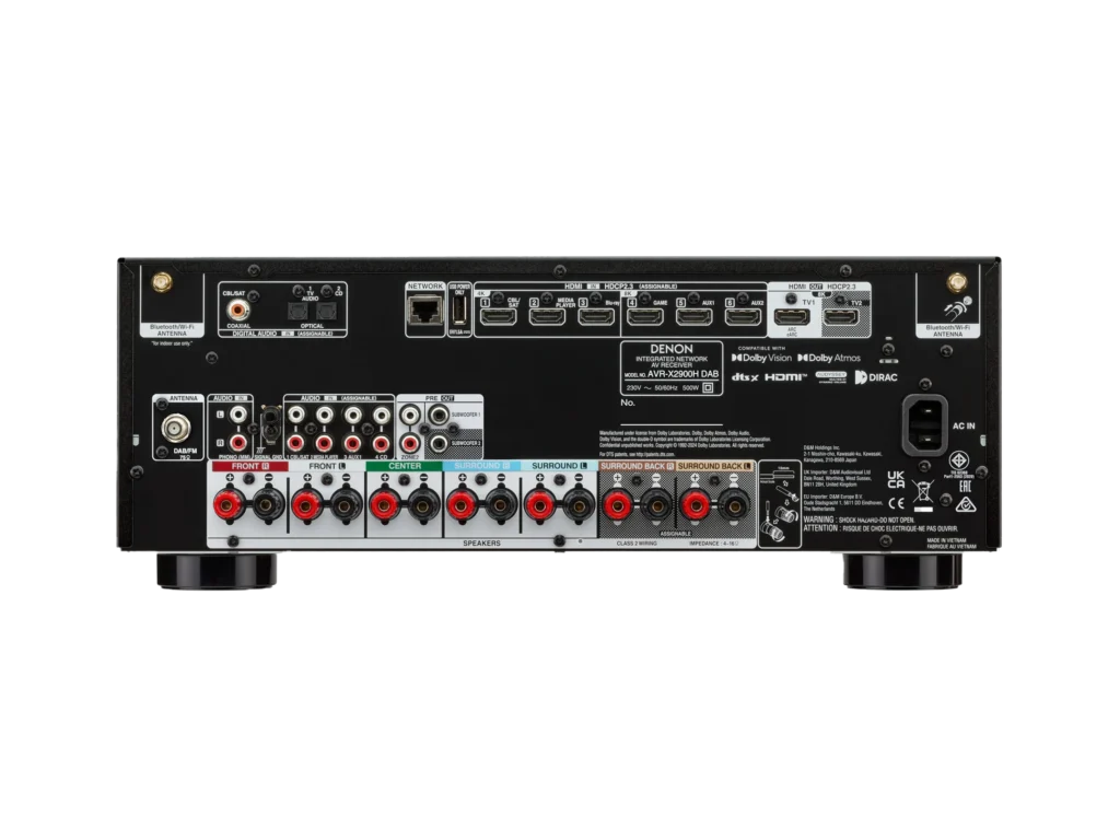 Denon AVR-X2900H back